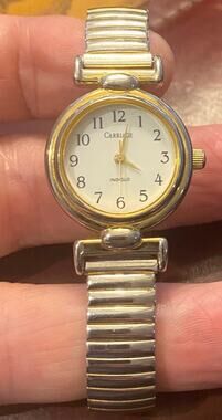 Women's 23mm Two Tone Carriage by Timex Watch, Inglo, Expansion Band